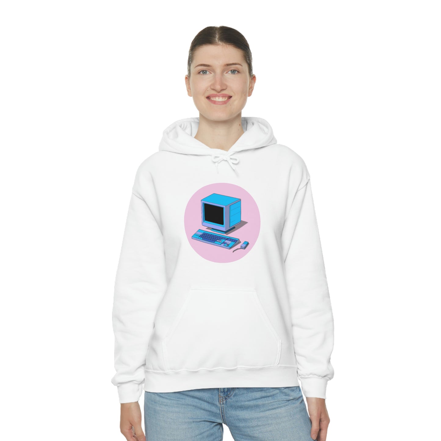 AI Generated Computer Hooded Sweatshirt