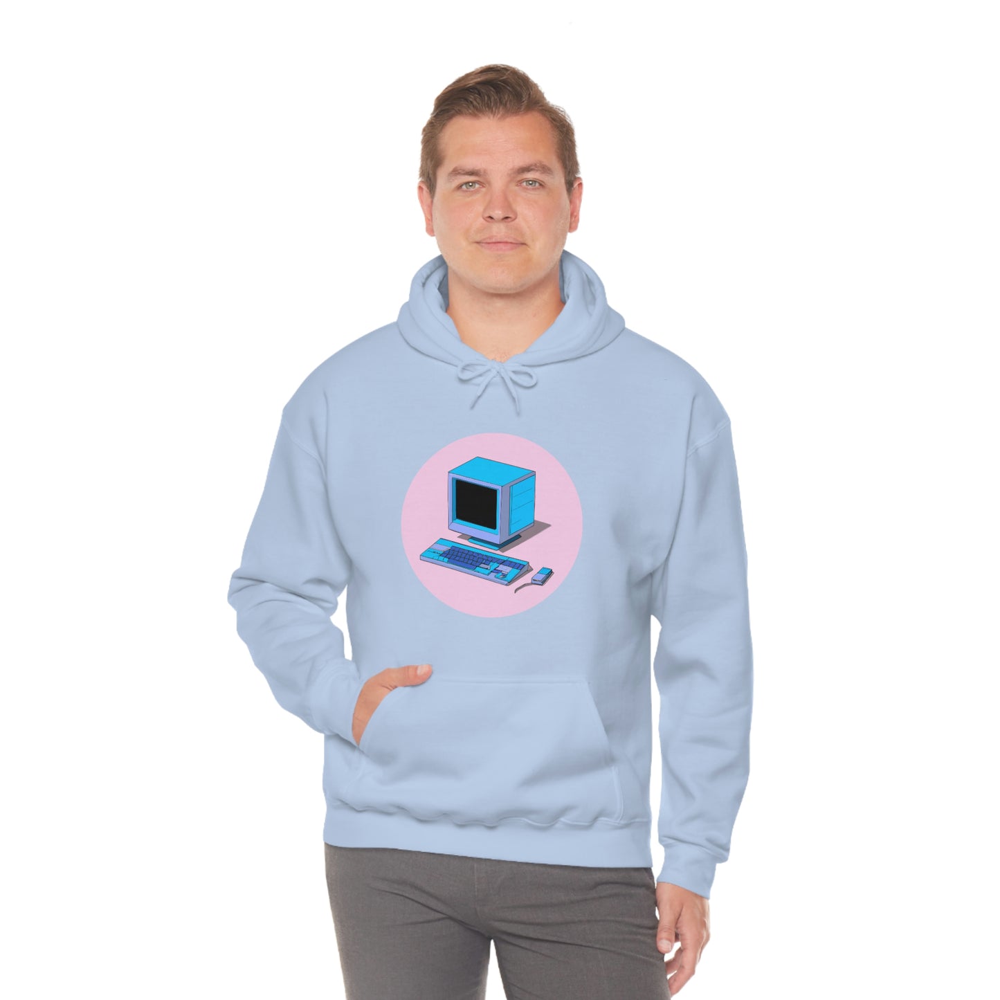 AI Generated Computer Hooded Sweatshirt