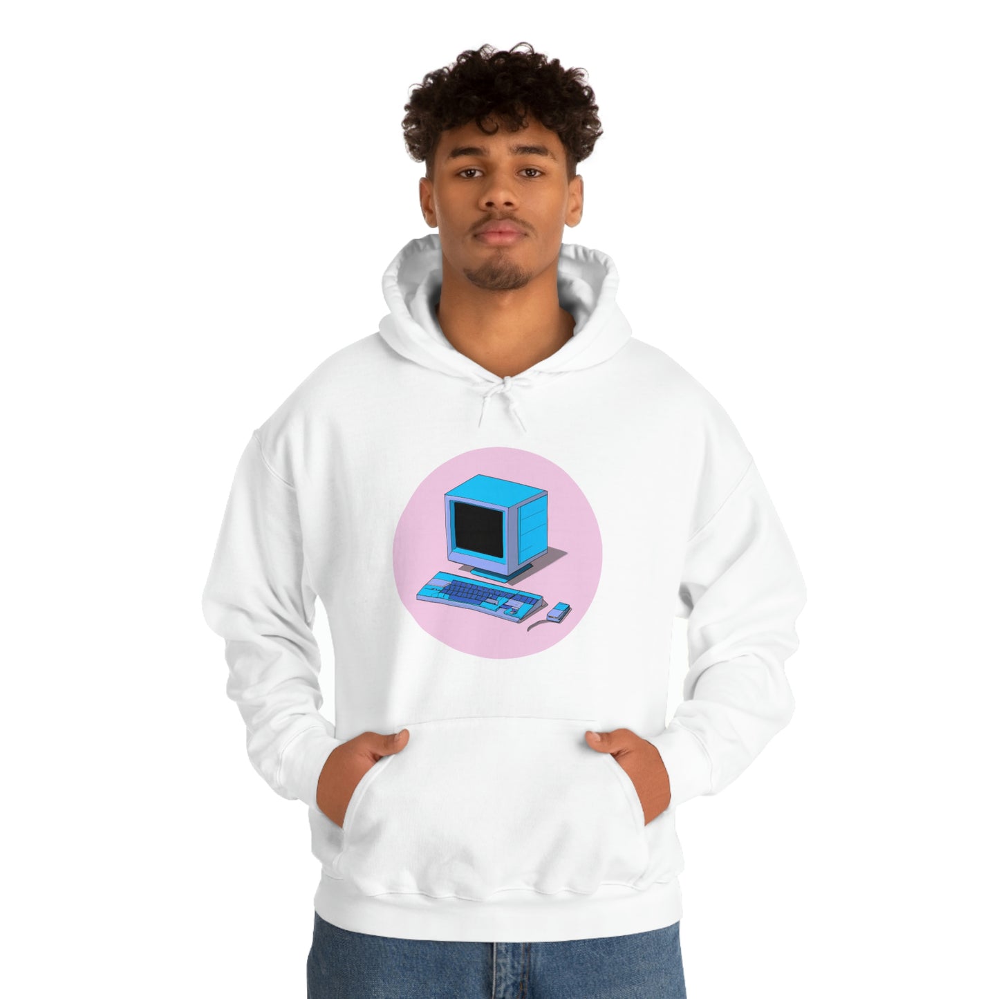 AI Generated Computer Hooded Sweatshirt