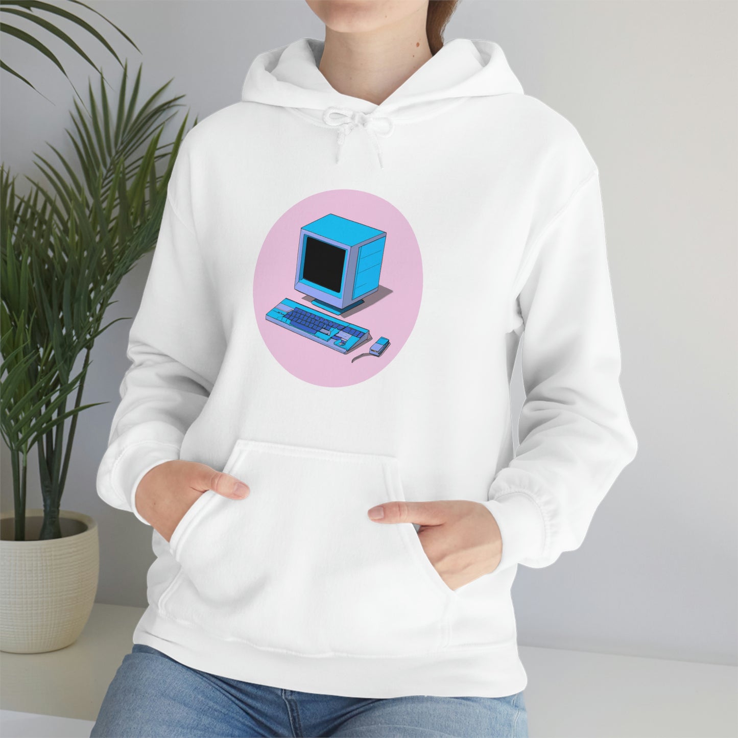 AI Generated Computer Hooded Sweatshirt