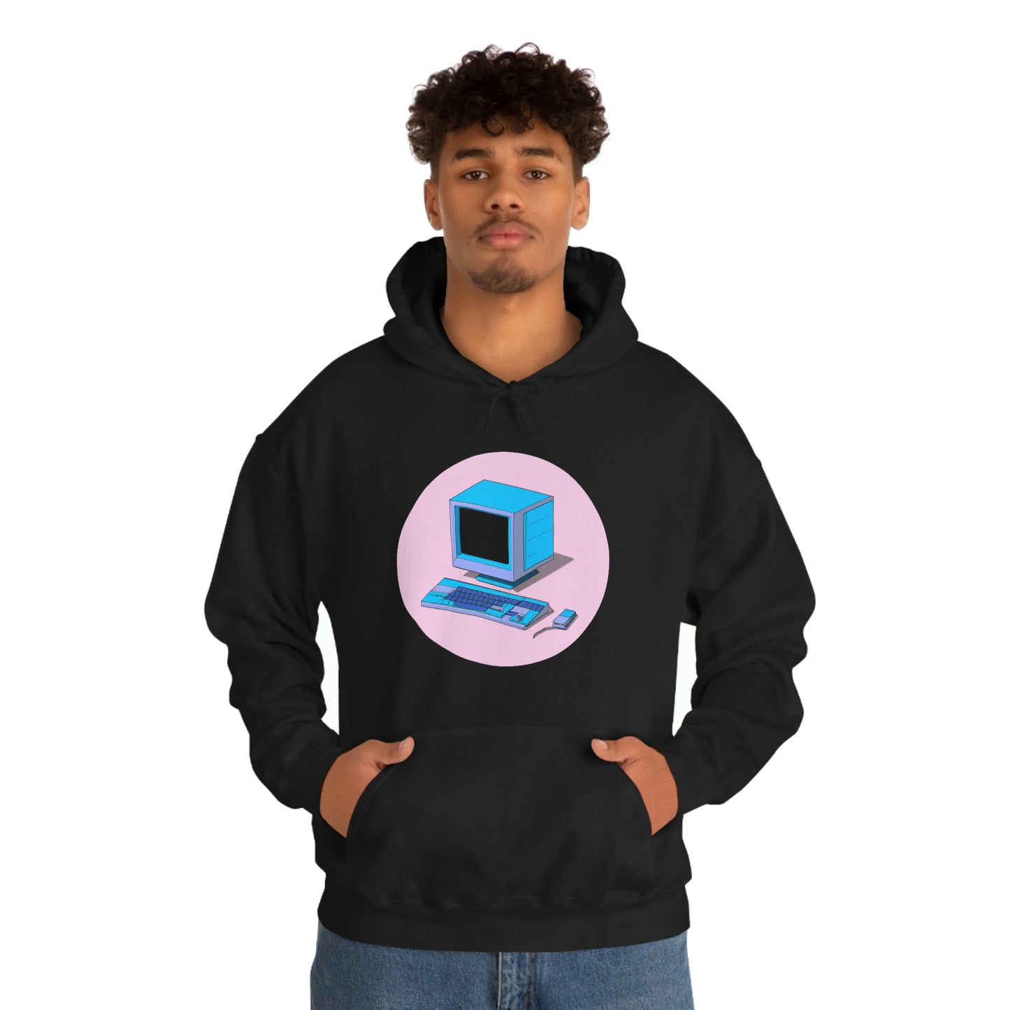 AI Generated Computer Hooded Sweatshirt