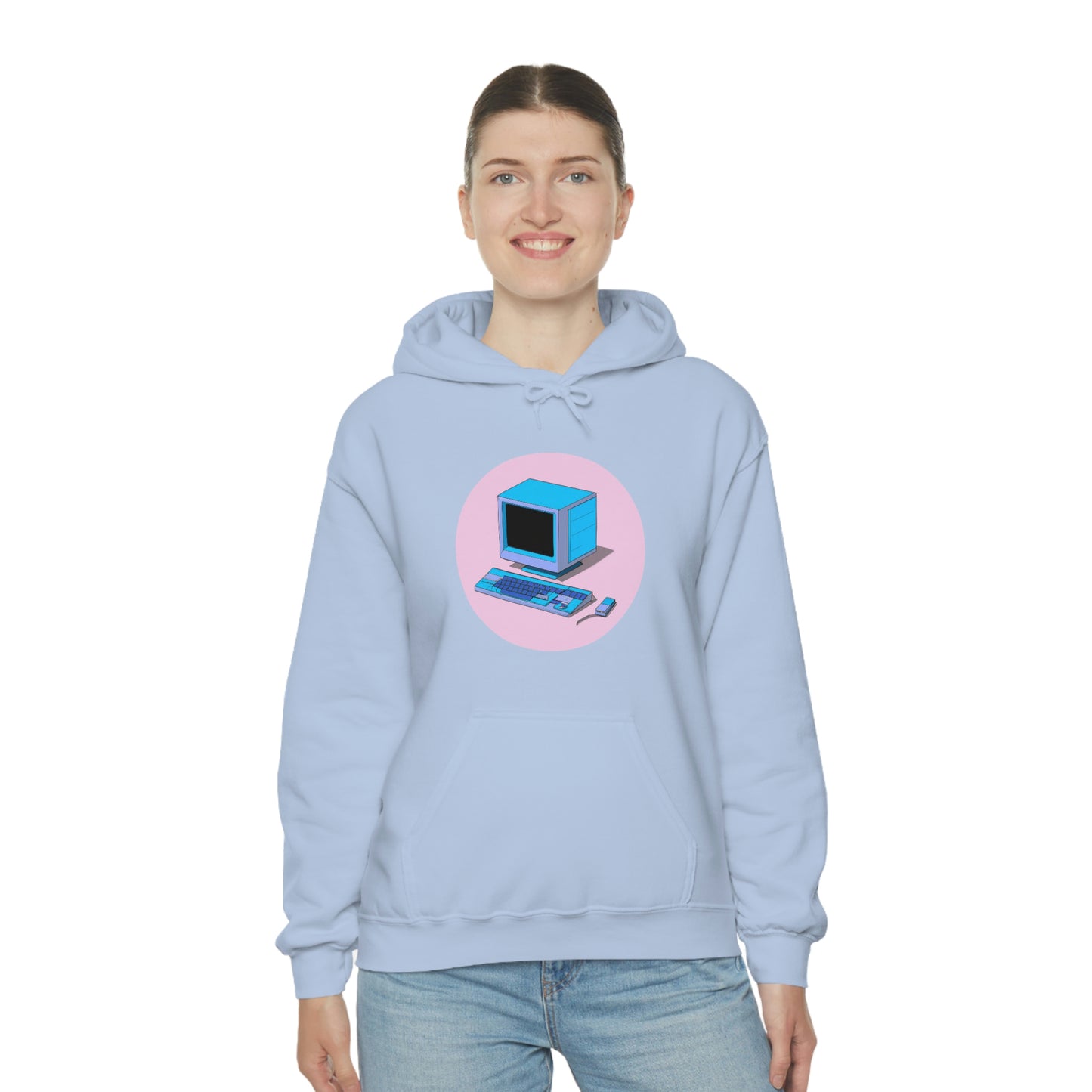 AI Generated Computer Hooded Sweatshirt