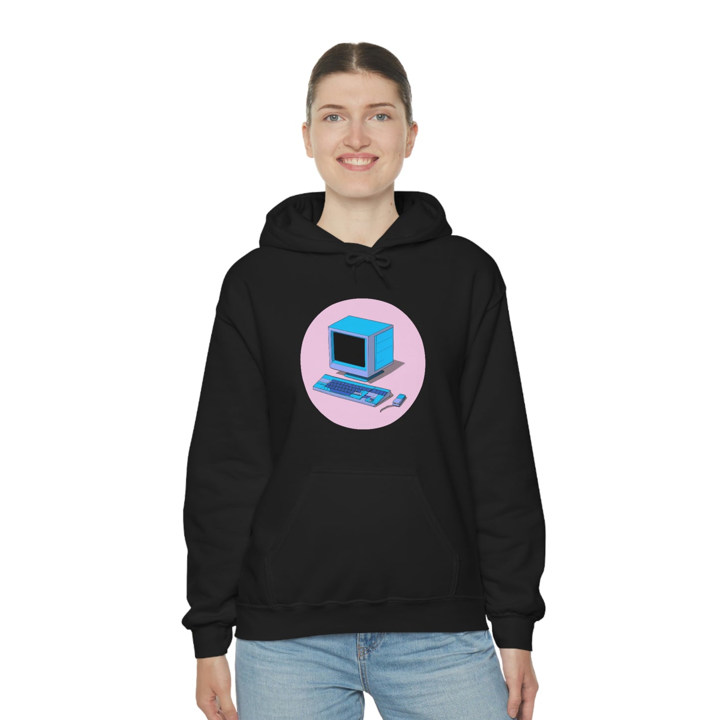 AI Generated Computer Hooded Sweatshirt