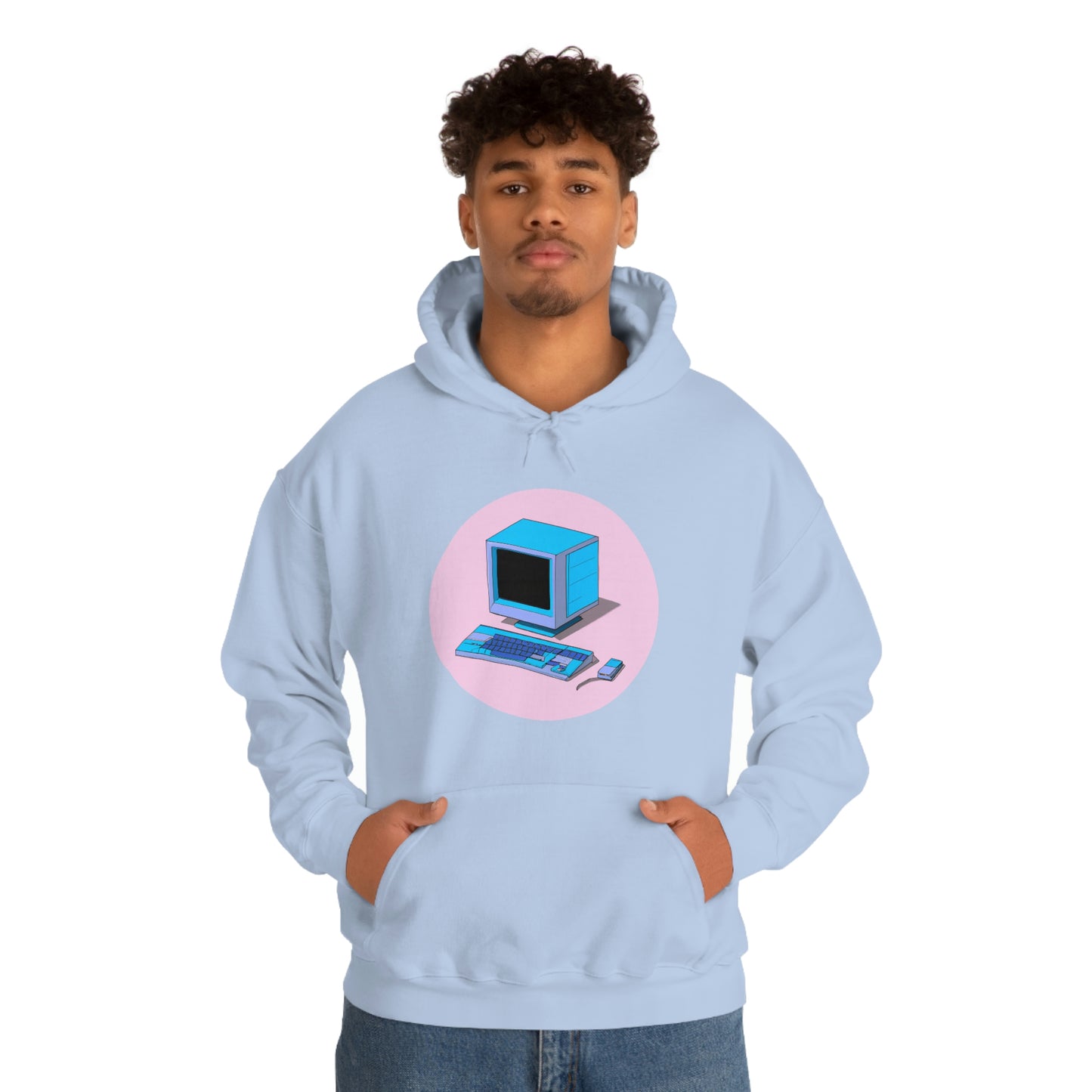 AI Generated Computer Hooded Sweatshirt