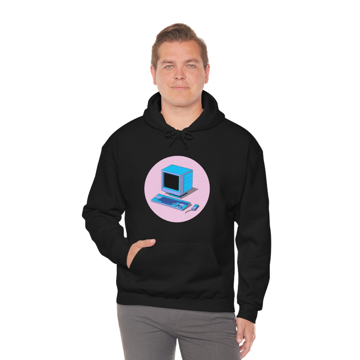 AI Generated Computer Hooded Sweatshirt